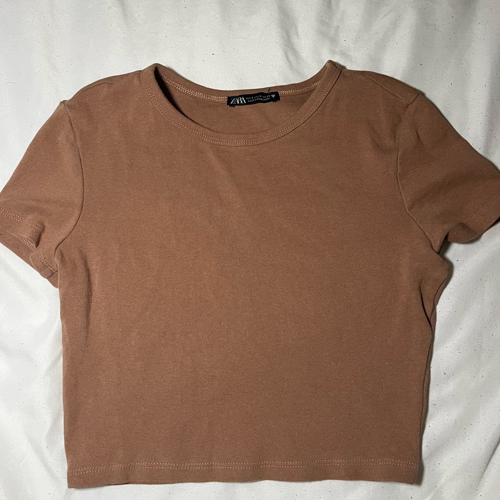 Zara brown crop top!!